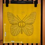 جزئیات نگین های مشکی نقره ای پنل نگین حرارتی پروانه گوچی