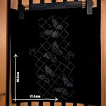 پنل نگین حرارتی پروانه و تور روی مانتو مجلسی