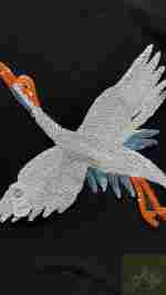 اپلیکه پولکی لک لک سفید - تصویر 2