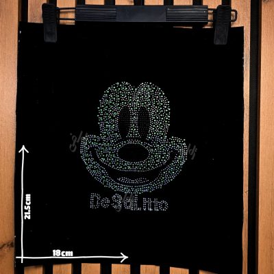 پنل نگین حرارتی میکی موس دو رنگ در لباس بچگانه