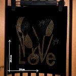 طراحی دو رنگ و طرح love پنل حرارتی گل لاله