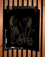 طراحی دو رنگ و طرح love پنل حرارتی گل لاله