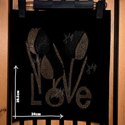 طراحی دو رنگ و طرح love پنل حرارتی گل لاله