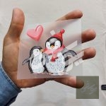 چاپ حرارتی پنگوین مارد و دختر