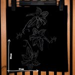 پنل نگین حرارتی گل سه تایی مناسب سارافون و کت روی پارچه مشکی