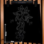 پنل نگین حرارتی گل دنیاله دار روی کت مجلسی