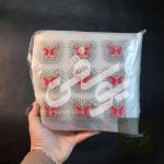 گلدوزی حرارتی پروانه قرمز