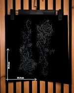 مانتو زنانه با پنل گل رز نگین دار