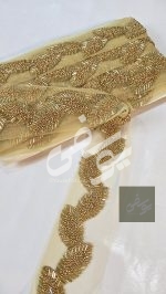 یراق 10 یاردی ملیله و منجوق دوزی گیس برگ - تصویر 2