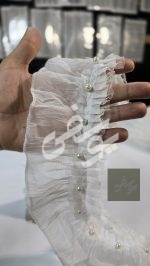 یراق 10 یاردی پلیسه مرواریدی سفید