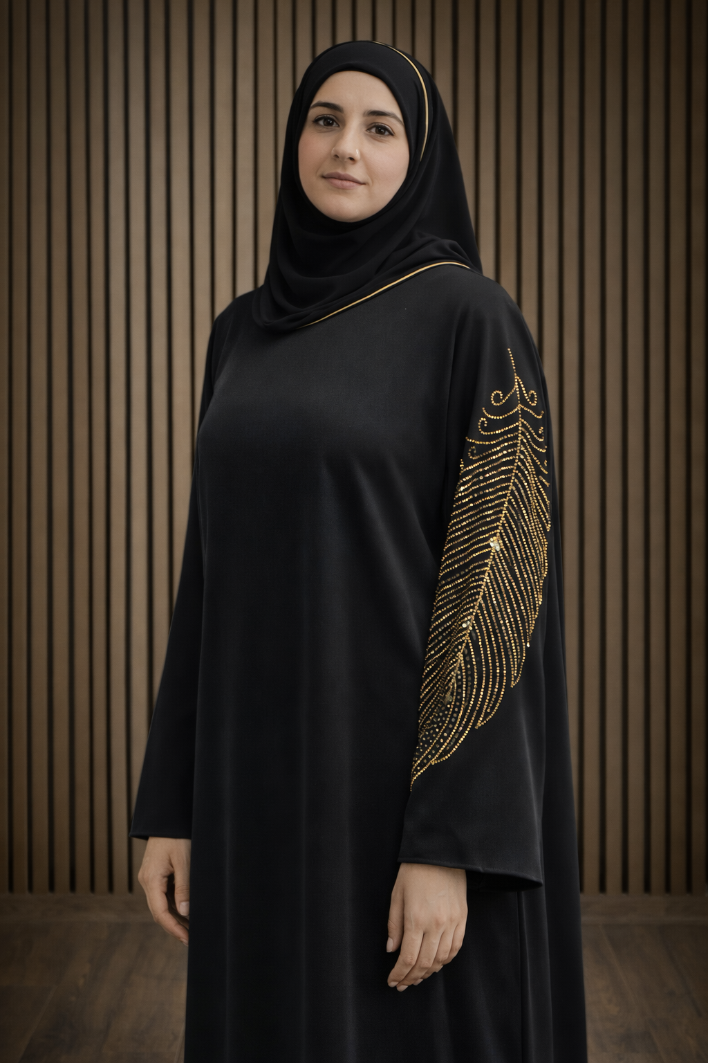 file_00000000296c71f4913692ed0220b50d پنل نگین حرارتی عبایی شاه پر (مصری) - تصویر 1