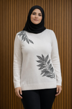 پنل نگین عبایی برگ سرخسی